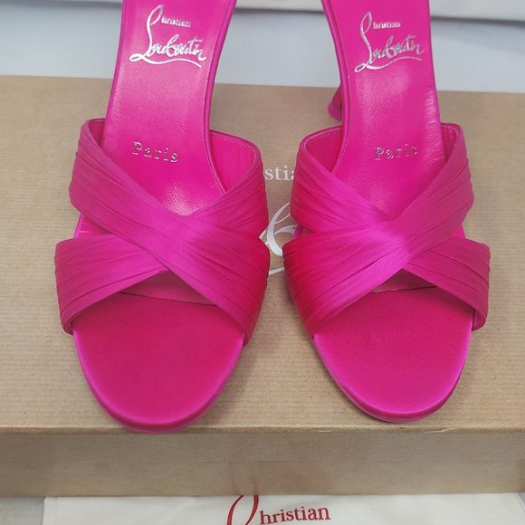 Christian Louboutin Pink Bolerose Nicol is Back Slide Sandal - Picture 9 of 10